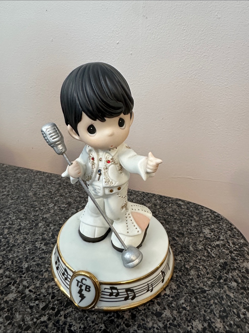 White Elvis TCB Precious Moments Takin Care of Business Figurine